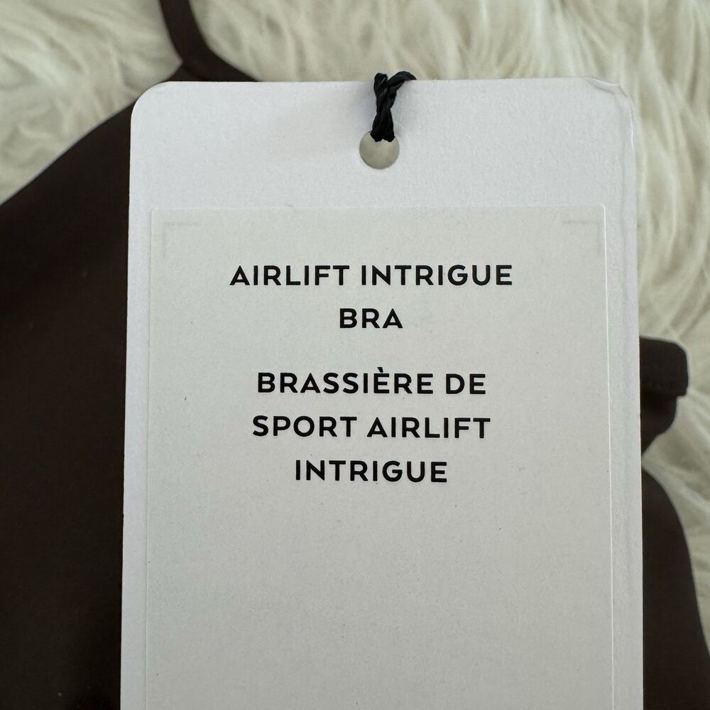 Alo Yoga Airlift Intrigue Bra Women’s Large Espresso Adjustable Straps NWT $78 - Picture 6 of 15